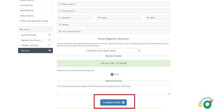 How to Register Domain Step 7